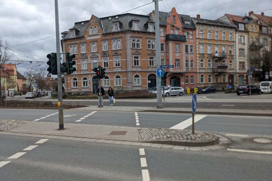 Spittelplatz Jena von Nordosten in Richtung St.-Jacobstraße gesehen